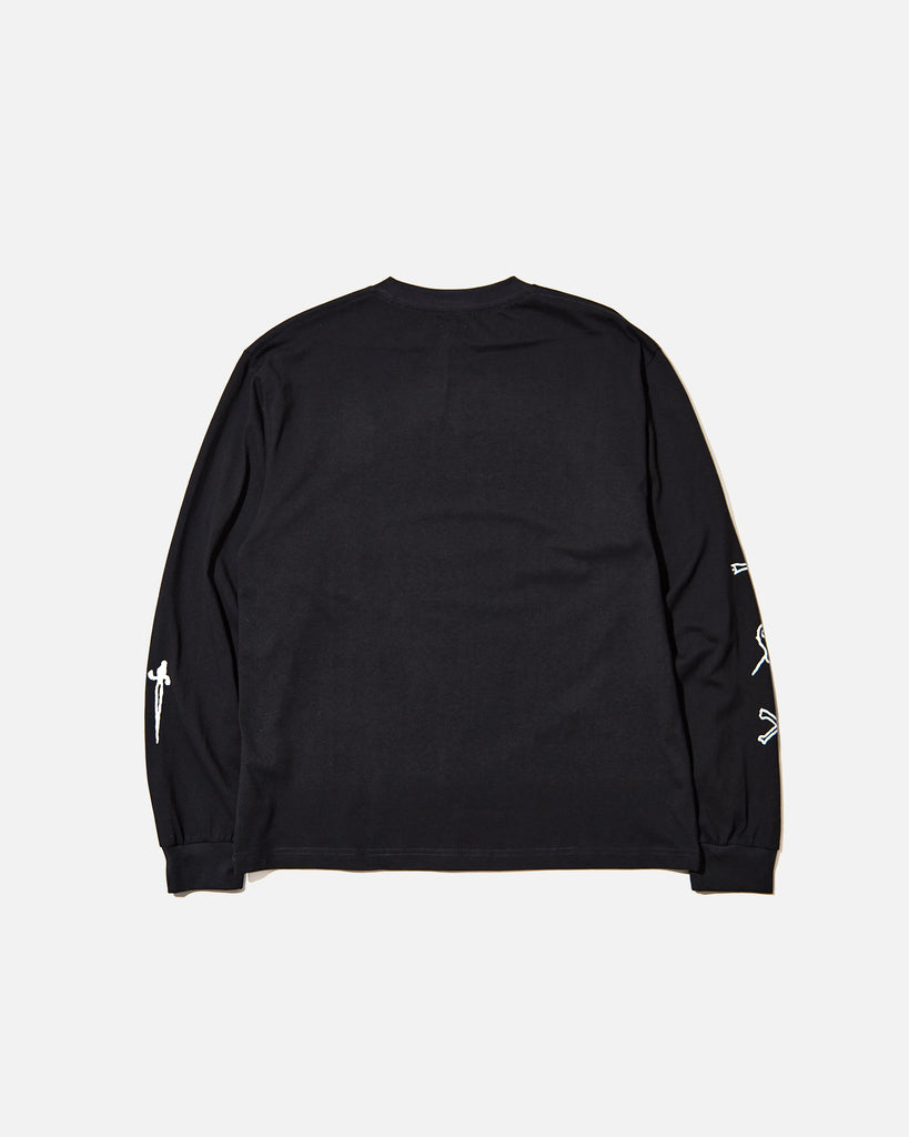 heresy ss25 Fightin' Longsleeve T-Shirt in Black blues store www.bluesstore.co