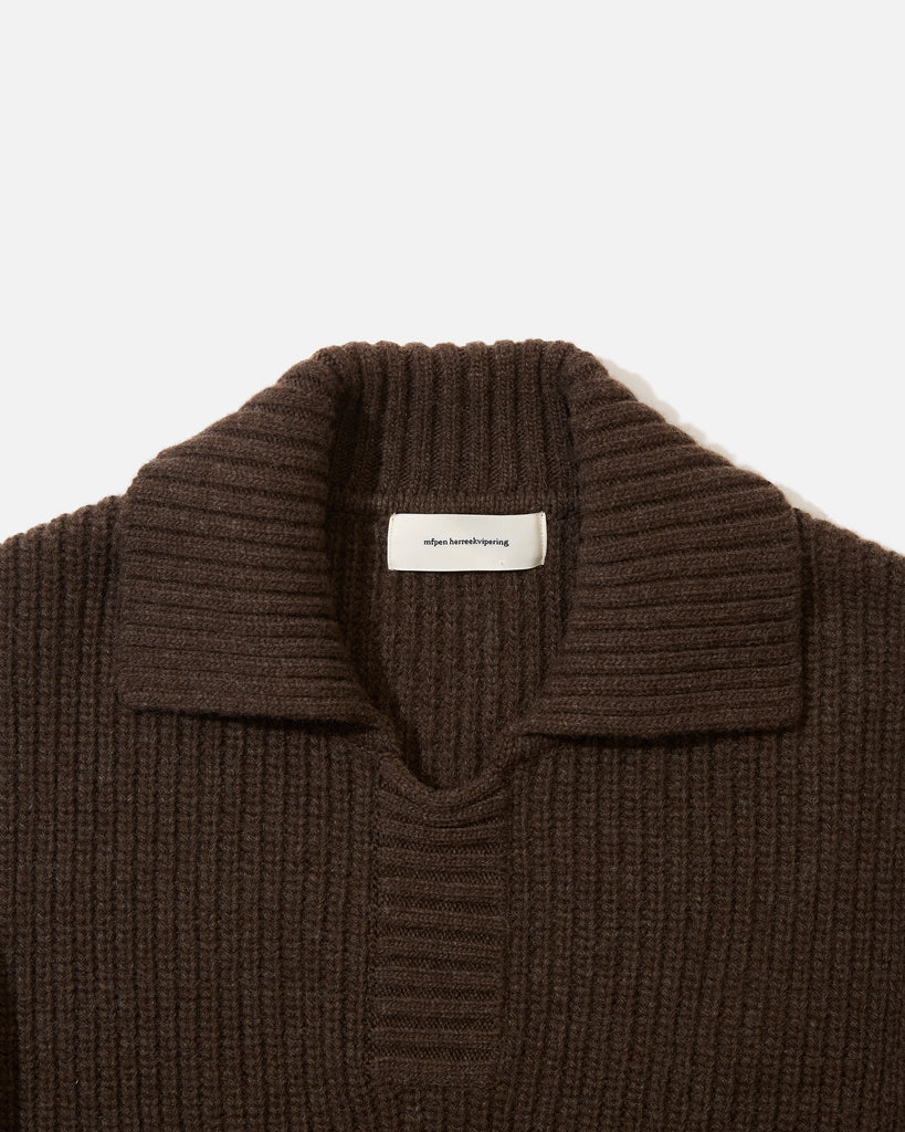 mfpen Collar sweater in Brown blues store www.bluesstore.co