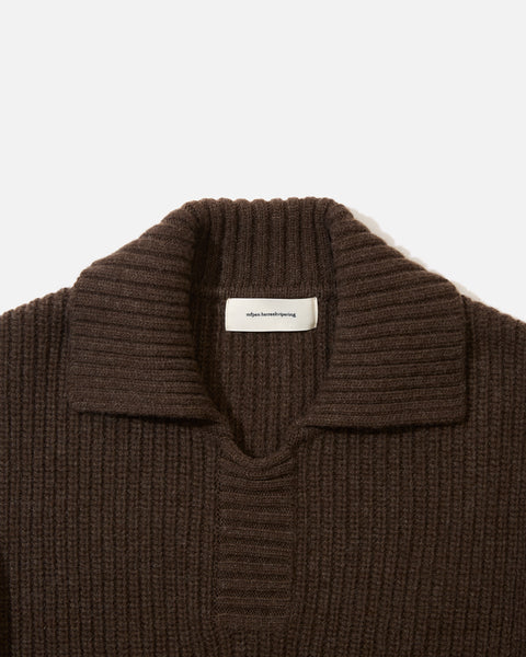 mfpen Collar sweater in Brown blues store www.bluesstore.co