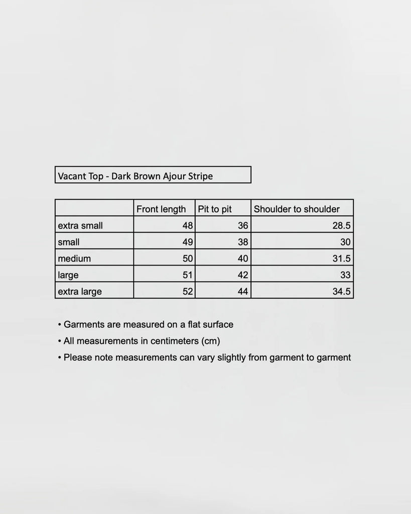 mfpen Vacant Top - Dark Brown Ajour Stripe blues store www.bluesstore.co