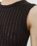 mfpen Vacant Top - Dark Brown Ajour Stripe blues store www.bluesstore.co