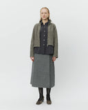 mfpen Women's Cropped Leisure Zip up in Shredded Brown Stripe blues store www.bluesstore.co