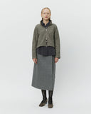 mfpen Women's Cropped Leisure Zip up in Shredded Brown Stripe blues store www.bluesstore.co