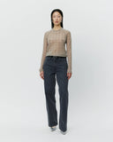 mfpen Women's Raglan LS Tee in Beige Gauze Check blues store www.bluesstore.co