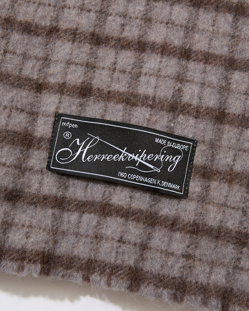 mfpen Wool scarf in Blue check blues store www.bluesstore.co