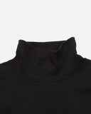 Silk Mix Waffle Mock Tee in Black blues store www.bluesstore.co
