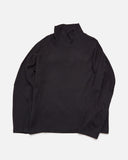 Silk Mix Waffle Mock Tee in Black blues store www.bluesstore.co