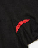 Silk Mix Waffle Mock Tee in Black blues store www.bluesstore.co