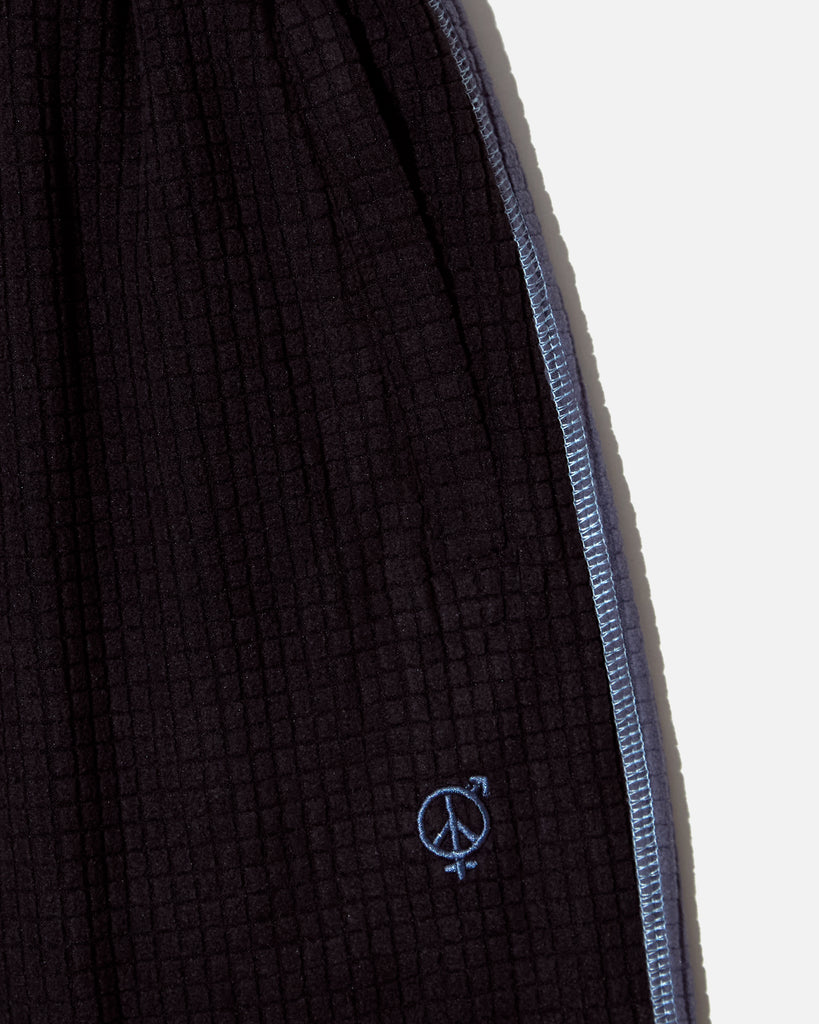 sexhippies Grid Fleece Shorts in Black blues store www.bluesstore.co