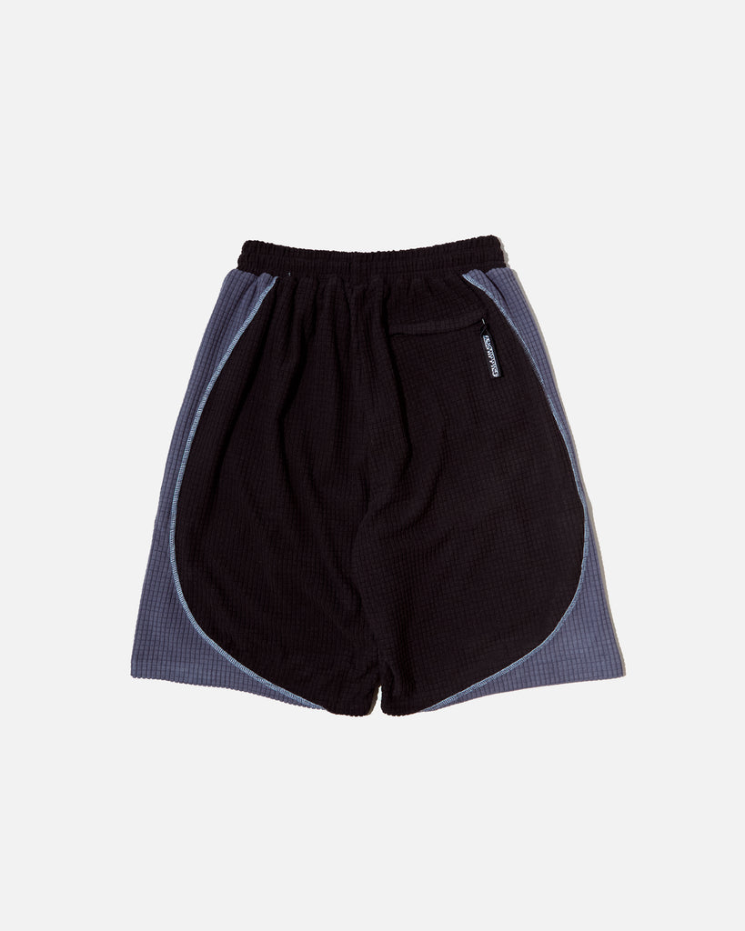 sexhippies Grid Fleece Shorts in Black blues store www.bluesstore.co