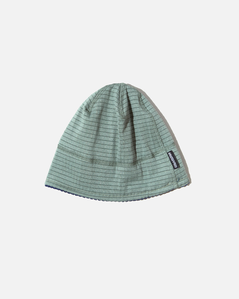 sexhippies Reversible Grid Fleece Beanie in Navy / Sage blues store www.bluesstore.co