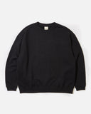 Snow Peak Recycled Cotton Crew Neck Sweatshirt in Black blues store www.bluesstore.co