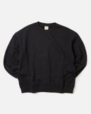 Snow Peak Recycled Cotton Crew Neck Sweatshirt in Black blues store www.bluesstore.co