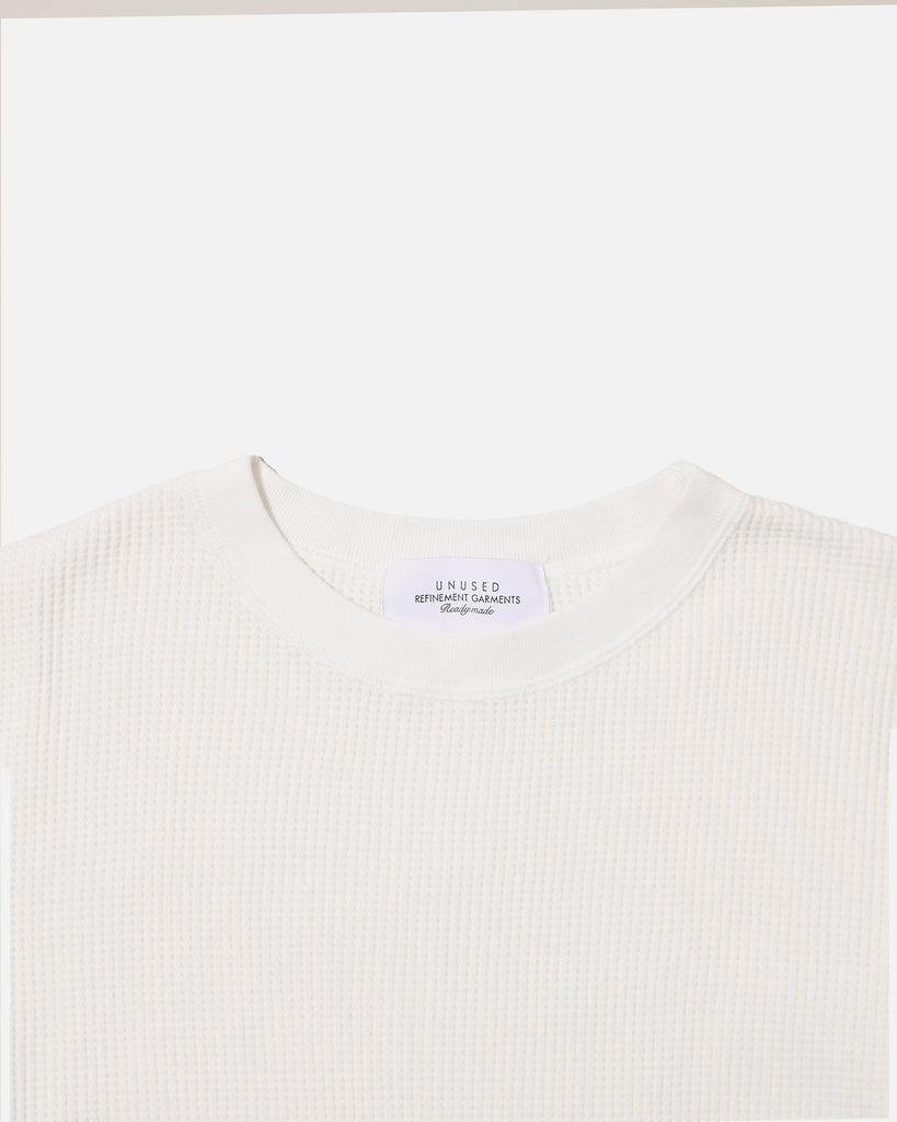 unused aw24 US2451 Waffle Knit Pullover in Ecru blues store www.bluesstore.co