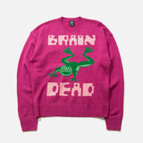 Brain Dead Frogger Sweater in Fuchsia from the brands SS22 collection blues store www.bluesstore.co