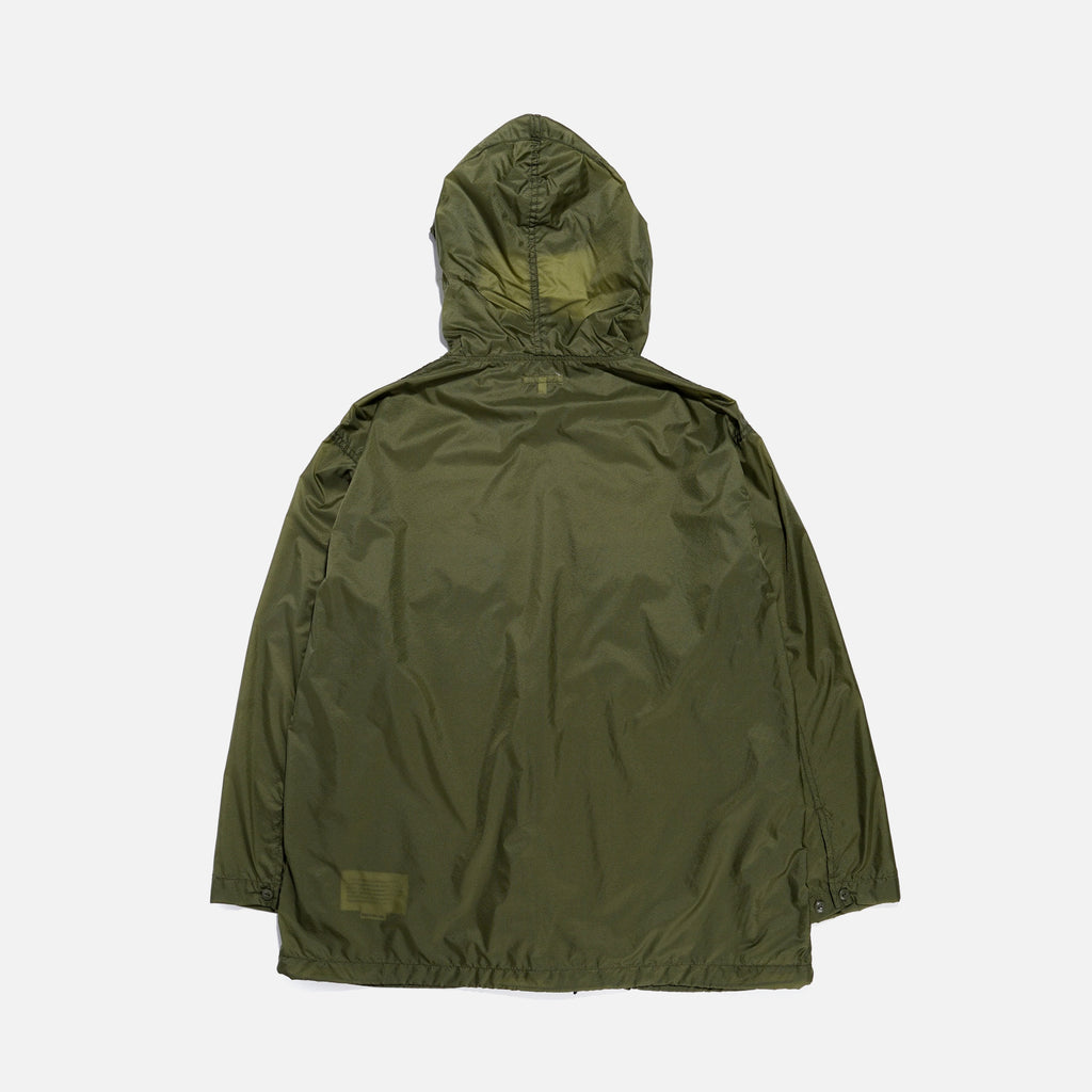 Engineered Garments Cagoule Shirt in Olive Nylon Micro Ripstop blues store www.bluesstore.co