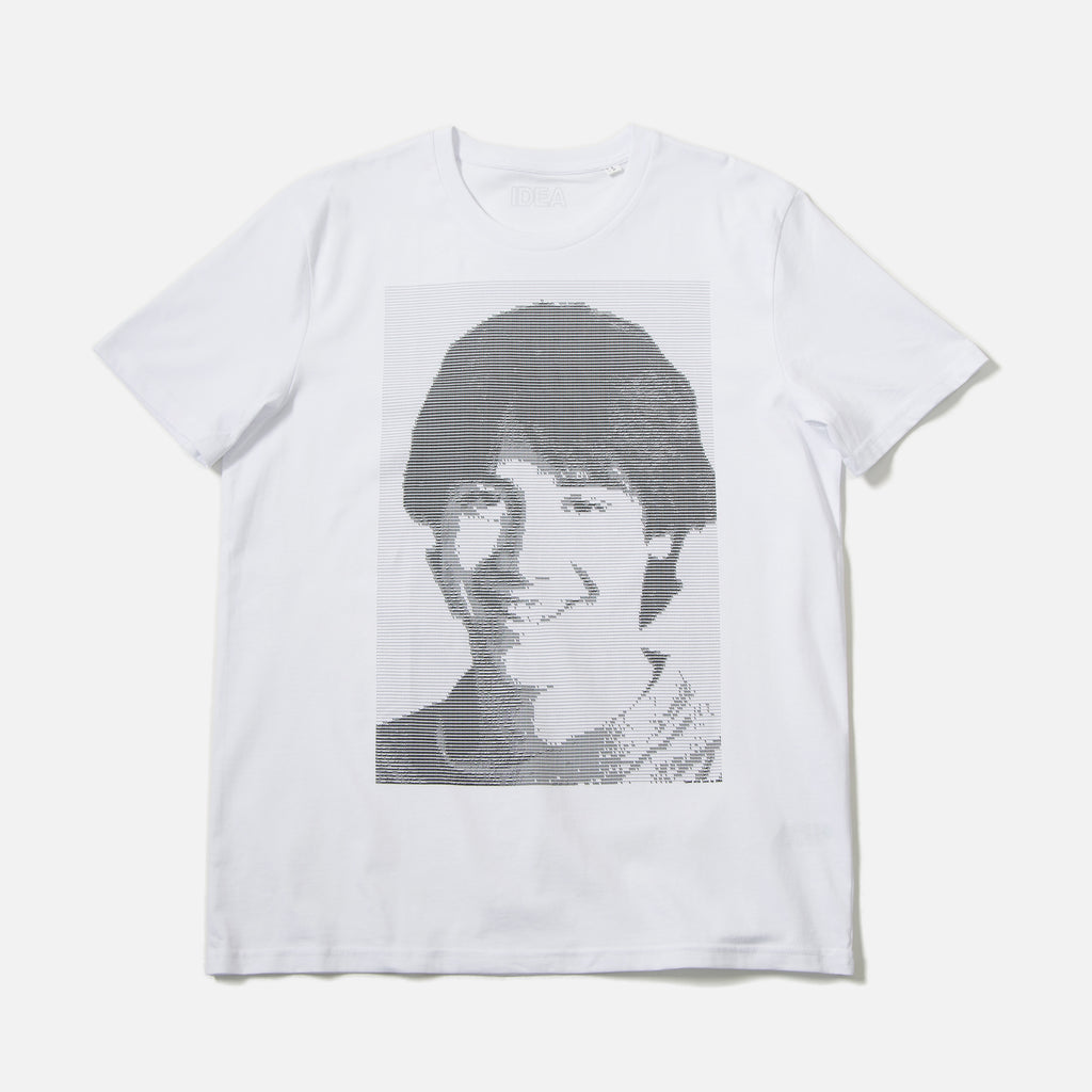 Keanu Type t-shirt in white from IDEA books blues store www.bluesstore.co