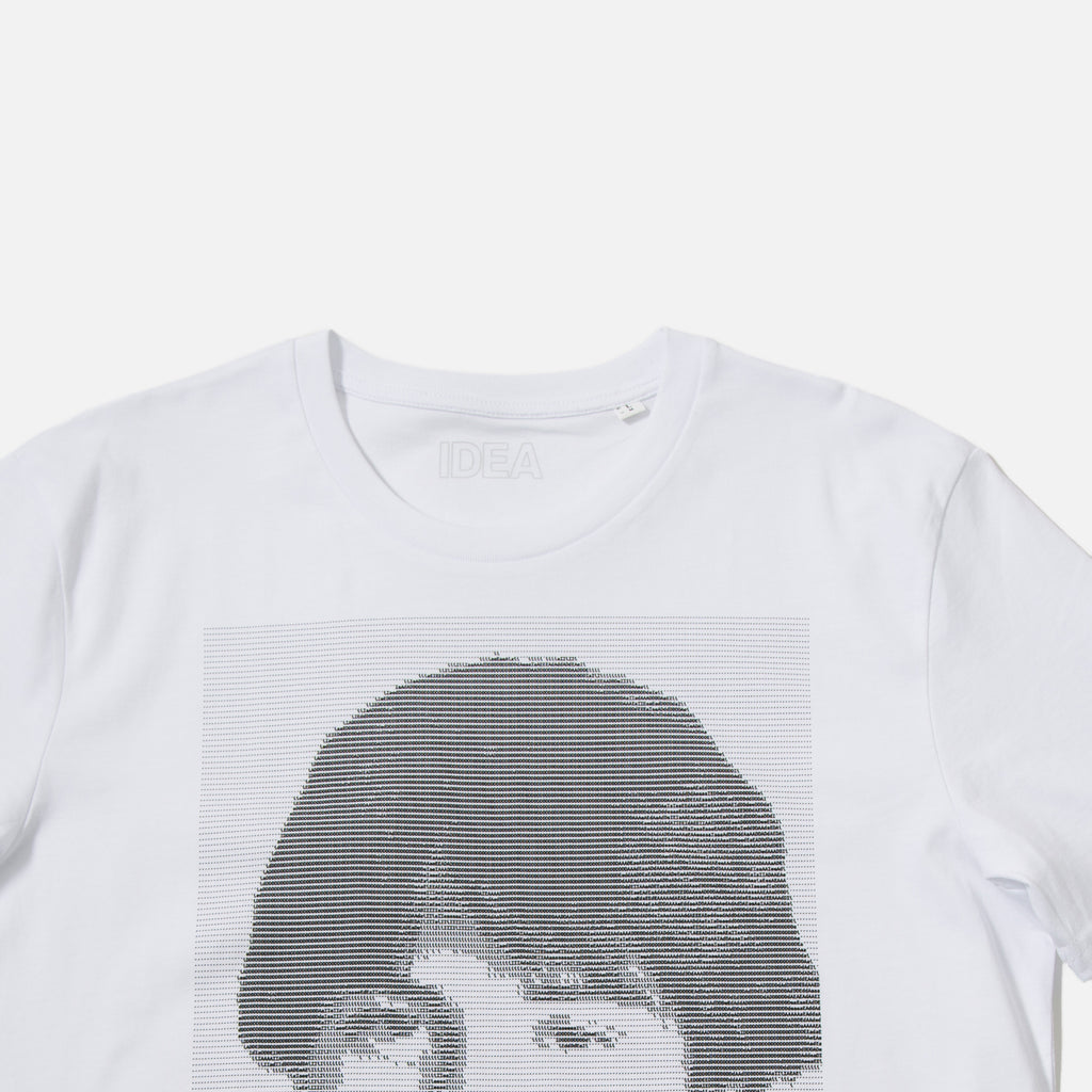 Keanu Type t-shirt in white from IDEA books blues store www.bluesstore.co