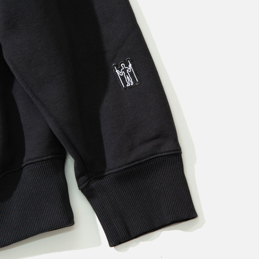 Leomi Sadler for Heresy Heavyweight Scarecrow Hoodie in Black blues store www.bluesstore.co