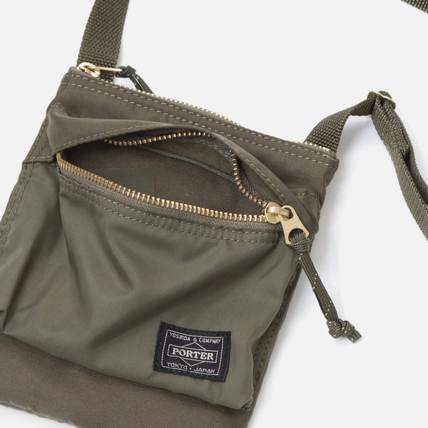 Force Shoulder Pouch from Porter Yoshida in Olive Drab Blues Store