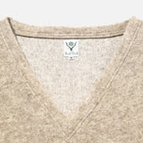 South2 West8 S.S. V Neck Shirt W/PE Boiled Jersey in beige blues store www.bluesstore.co