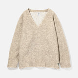South2 West8 S.S. V Neck Shirt W/PE Boiled Jersey in beige blues store www.bluesstore.co