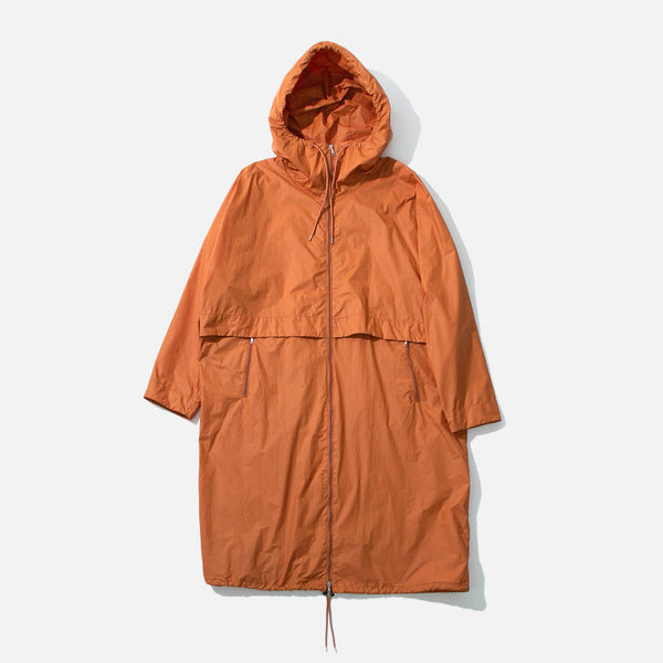 US2164 Nylon blend coat in orange from Unused blues store www.bluesstore.co