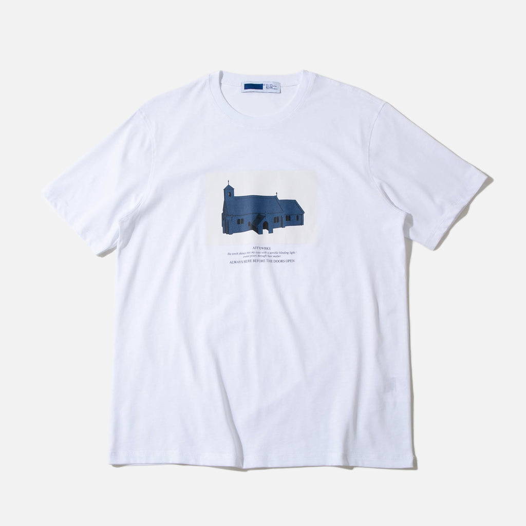 Doors t-shirt in white from AFFXWRKS blues store www.bluesstore.co