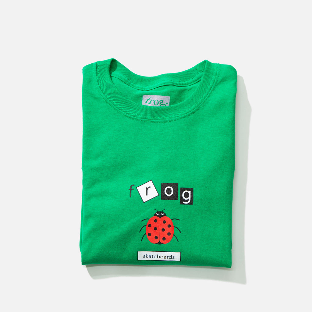 Lady Bug Long sleeve T-shirt in Kelly Green from Frog Skateboards blues store www.bluesstore.co