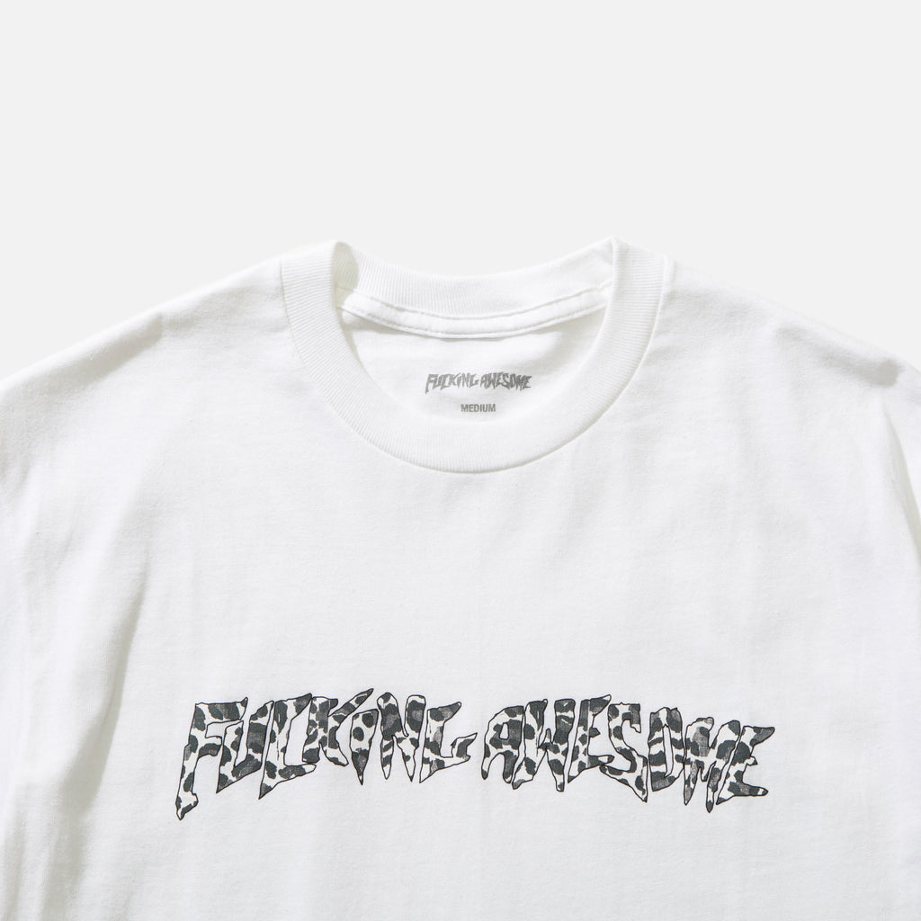 Fucking Awesome Cheetah Stamp T-shirt in White blues store www.bluesstore.co