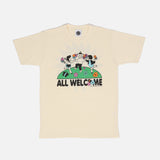 All Welcome Garden Short Sleeve Tee in Natural from Good Morning Tapes blues store www.bluesstore.co