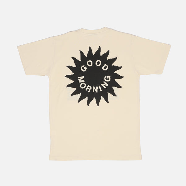 All Welcome Garden Short Sleeve Tee in Natural from Good Morning Tapes blues store www.bluesstore.co