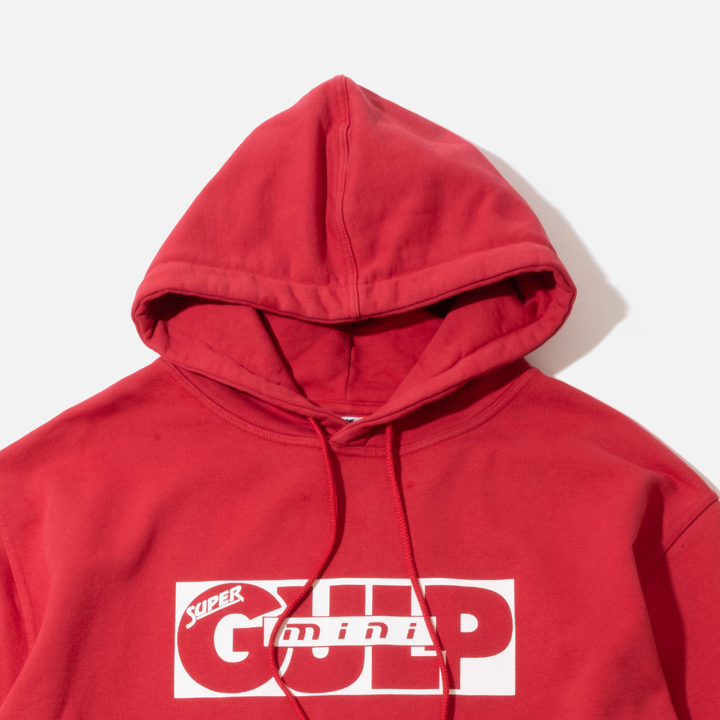 Super Mini Gulp Hoodie in Cherry by Peter Sutherland for Good Morning Tapes blues store www.bluesstore.co