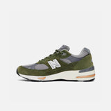 Green with Grey & Tan M991GGT Made in UK New Balance trainer blues store www.bluesstore.co