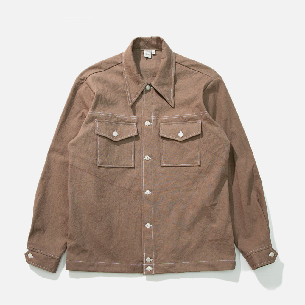 Rodeo Shirt in Brown Sun Dried Canvas from Paa blues store www.bluesstore.co