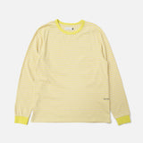 pop trading company Blaine Striped Longsleeve T-shirt Electric Yellow White blues store