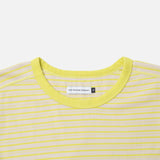 pop trading company Blaine Striped Longsleeve T-shirt Electric Yellow White blues store