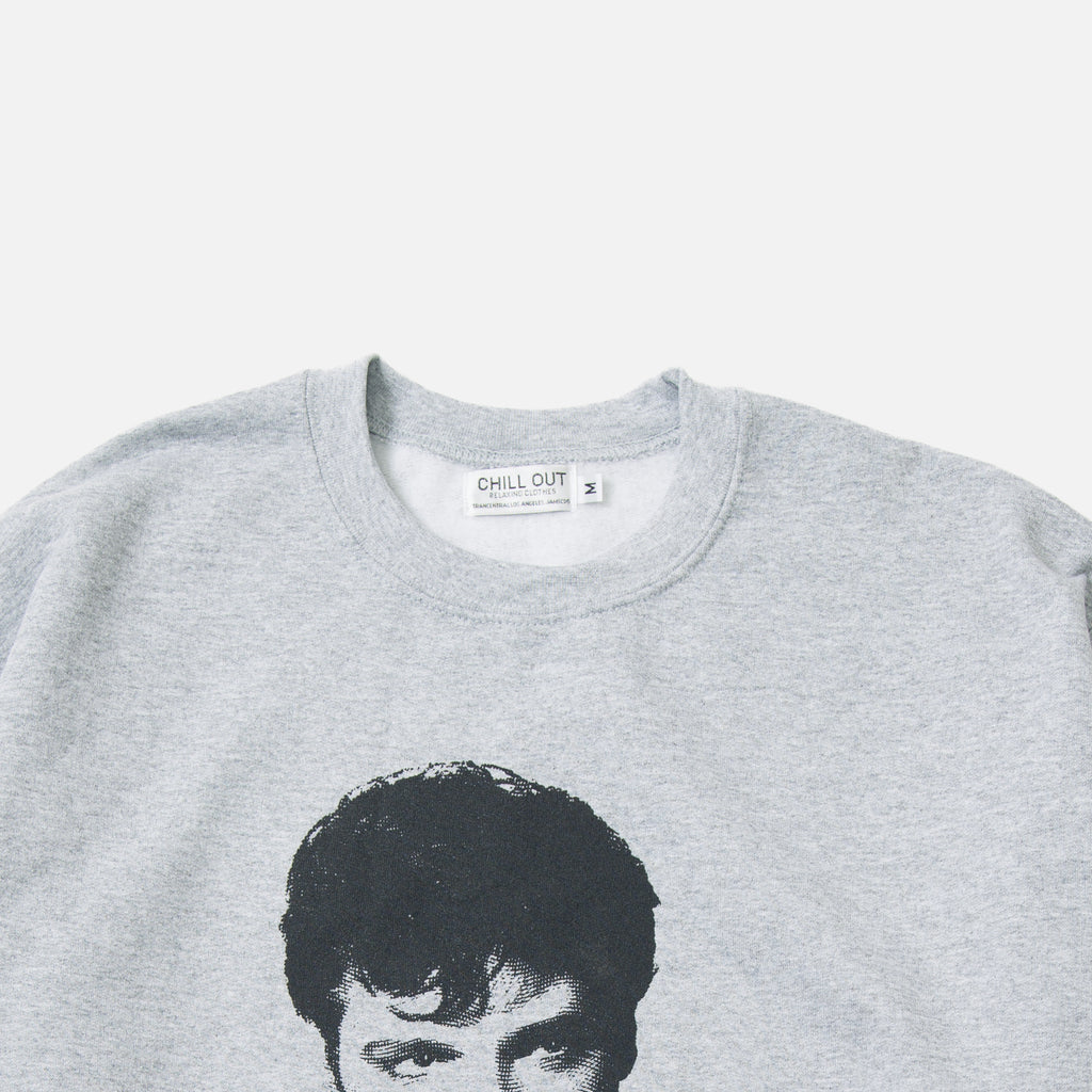 Steel Guitar In My Soul Sweatshirt in Melange Grey from the Chill Out Relaxing Clothing blues store www.bluesstore.co