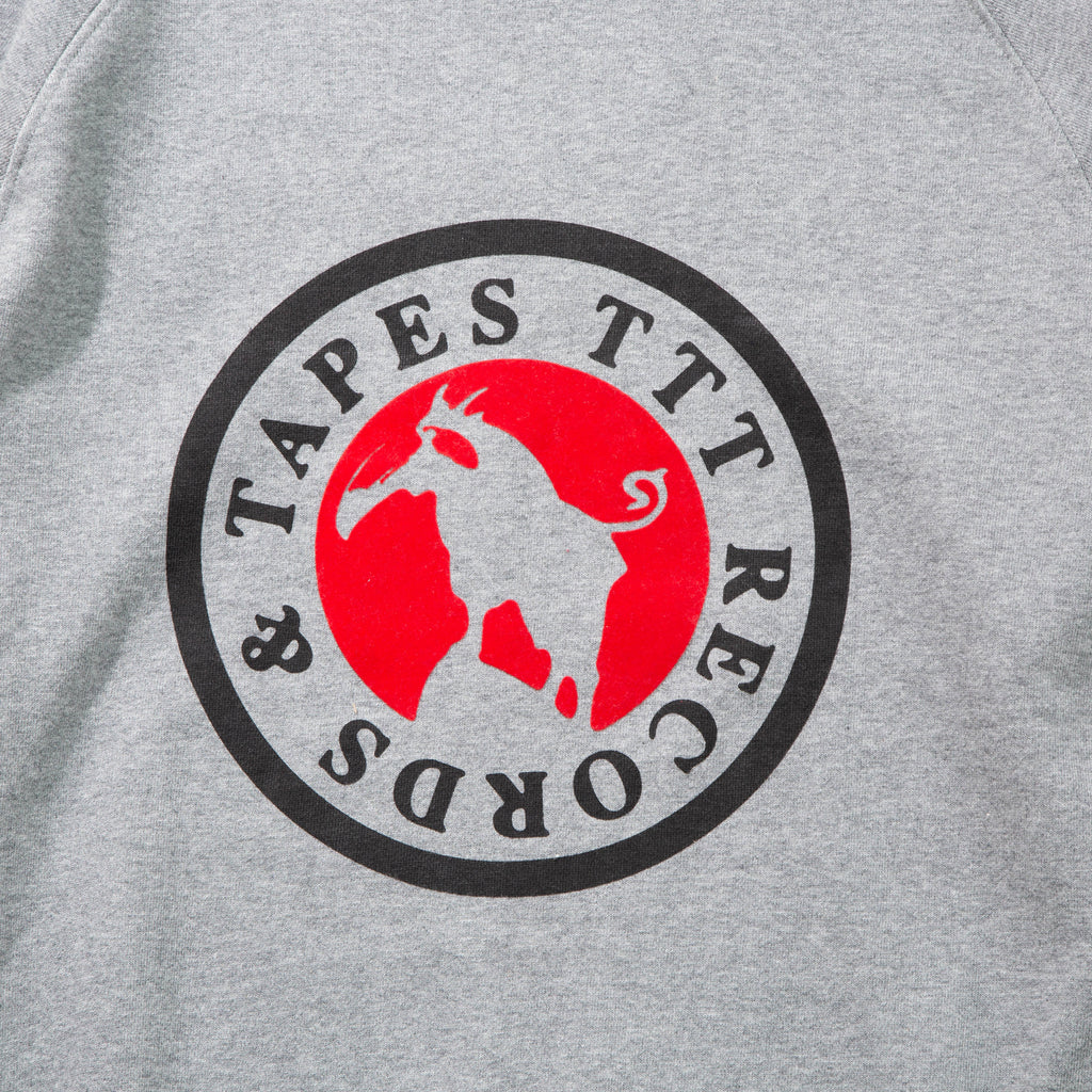 Horned Pelican Crew Neck Sweatshirt in Heather Grey from The Trilogy Tapes blues store www.bluesstore.co