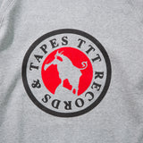 Horned Pelican Crew Neck Sweatshirt in Heather Grey from The Trilogy Tapes blues store www.bluesstore.co